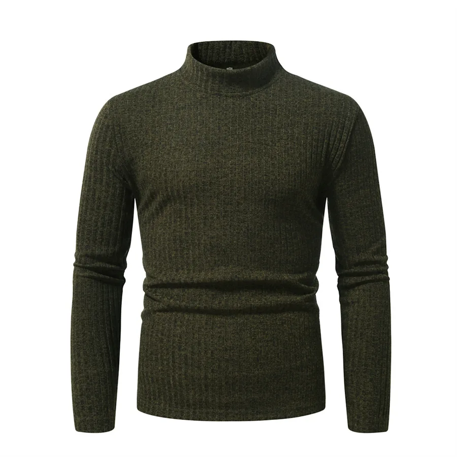 Men Autumn Winter Knitted Turtleneck Pullover Sweater