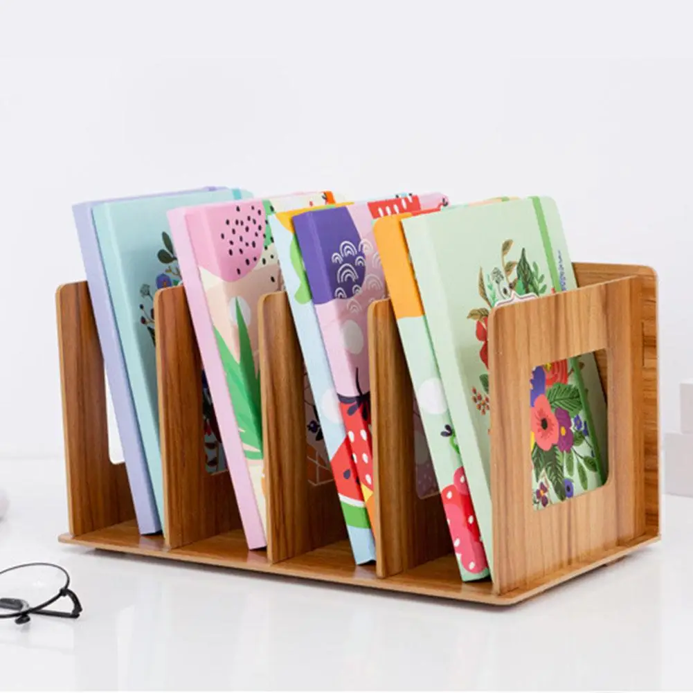 다목적 목제 CD 책 보관 스탠드, 정리함 거치대 책상 책꽂이, CD 탄창 파일, 학교 사무용품 I0t3