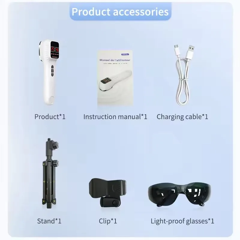 Red Light Beauty Device Handhold 650nm&808nm Infrared Lamp with Remote Control 15/30/45/60Mins Timer Infrared Light Home