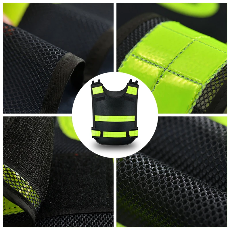 High Visibility Reflective Vest Mens Construction Worker Night Runner Safety Vest