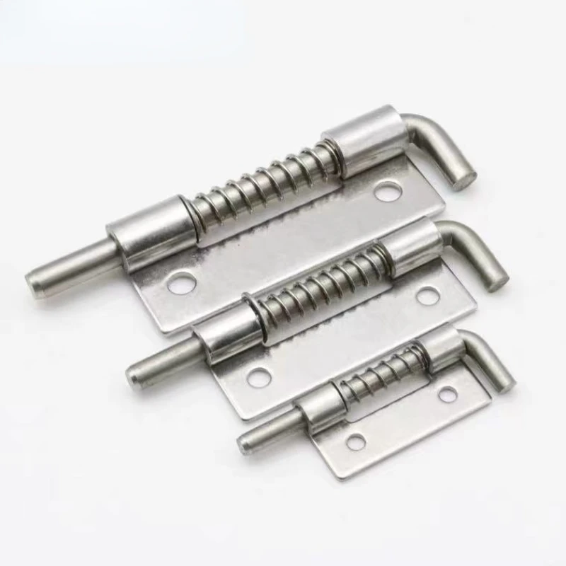 1pcs 304 stainless steel Long Silver Door Latch Sliding Lock Barrel Bolt Latch Hasp Staple Gate Safety Lock Spring Barrel