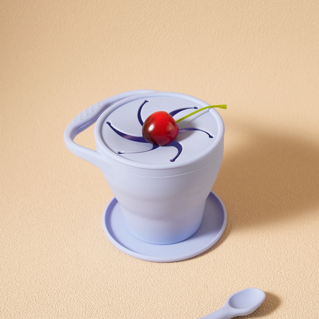 1PCS Baby Silicone Tableware Collapsible Snack Cup Baby Shower Gift Portable Snack Box Feeding Trianing Food Storage