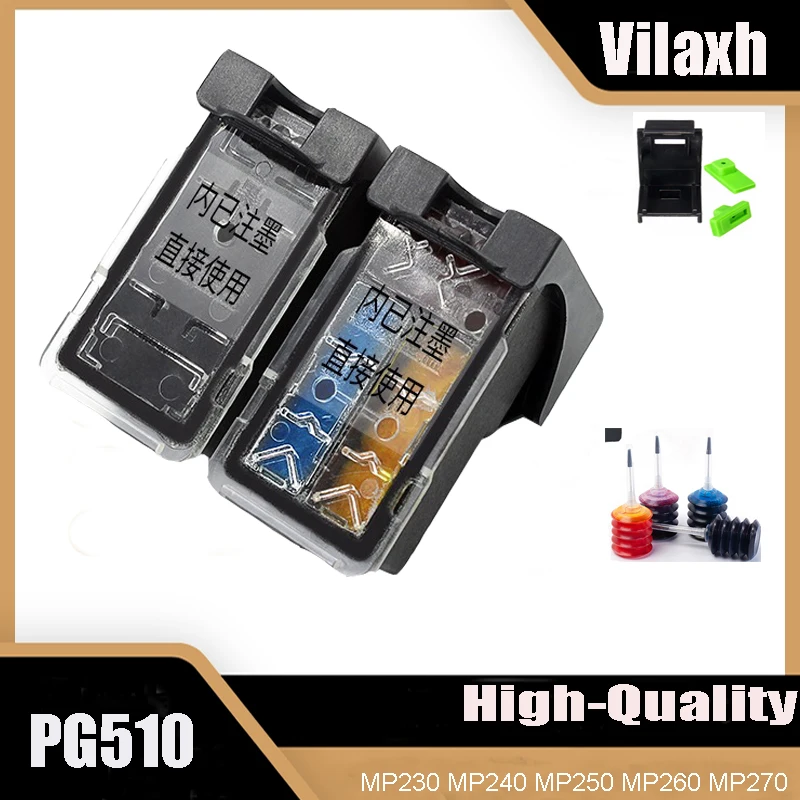 Vilaxhpg510 Cl511 Sostituzione Per Canon Pg-510 Pg 510 Cl 511 Cartuccia Di Inchiostro Pixma Mp250 Mp280 Ip2700 Mp240 Mp270 Mp480 Mx320