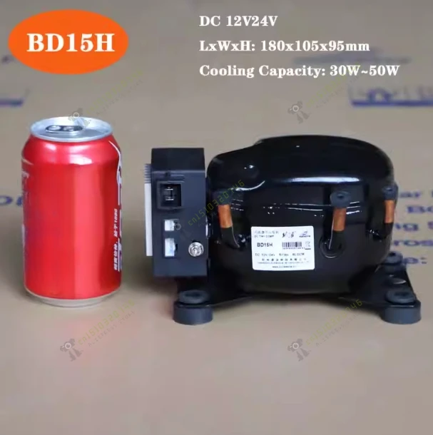 

BD15H BD25H BD35H BD75H DC DC12V24V Refrigeration Compressor for 400L Inner Solar Freezer Car Refrigerator