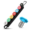 Universal Pressure Washer Tips Multiple Degrees Nozzle 1/4 Inch Quick Connect with Nozzle Holder 7 Spray Nozzle Tips 4000 PSI 1