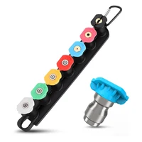 Universal Pressure Washer Tips Multiple Degrees Nozzle 1/4 Inch Quick Connect with Nozzle Holder 7 Spray Nozzle Tips 4000 PSI 1