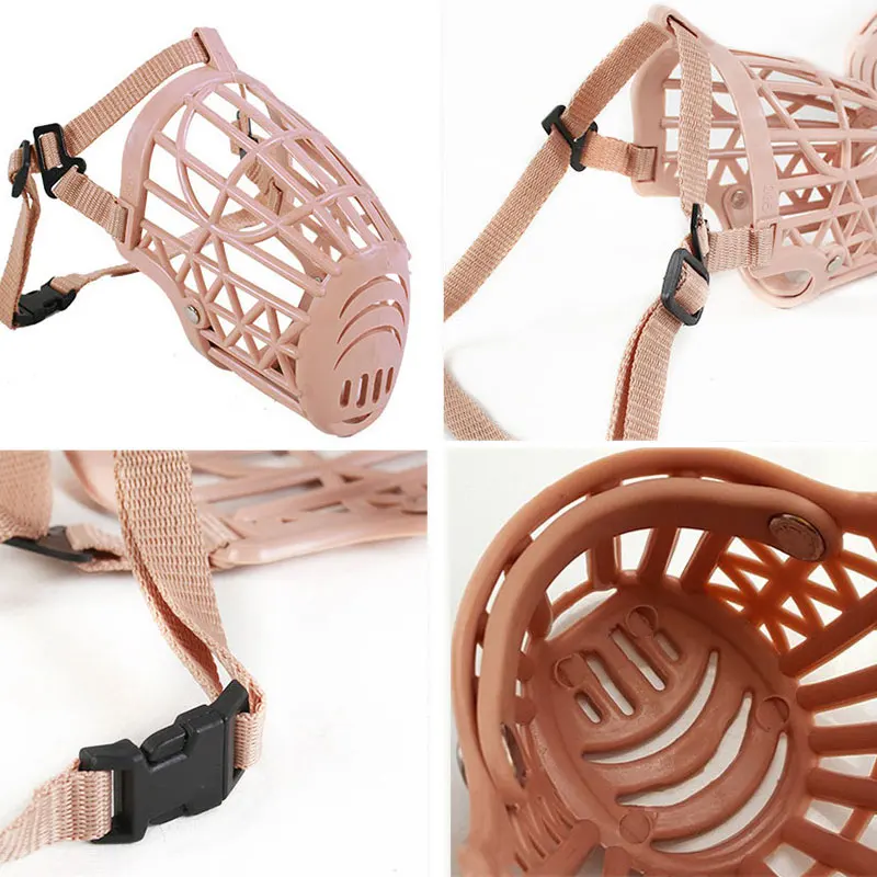 1Pcs Adjusting Pet Dogs Muzzle 7 Sizes Plastic Strong Dogs Muzzle Basket Design Anti-biting Dog Mouth For Cats For Dog Muzzle