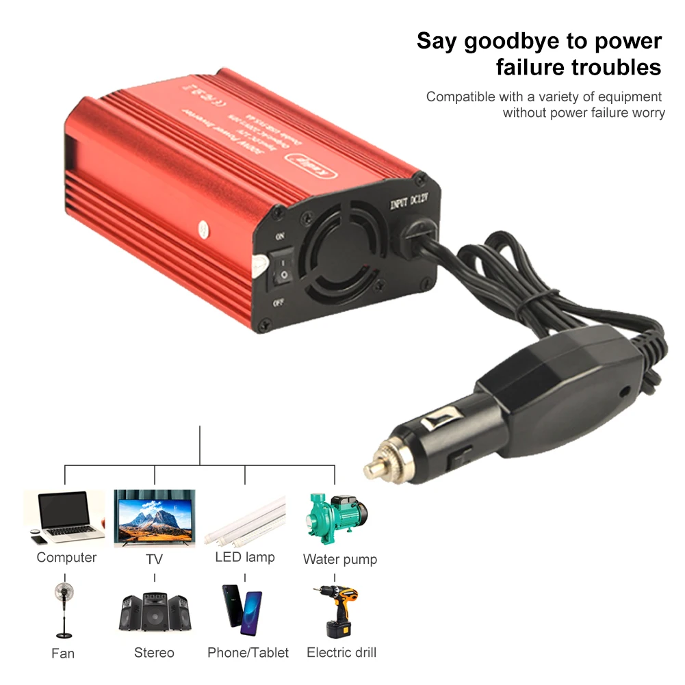 Car power inverter 12V to 220V, 300W - . Gift Ideas