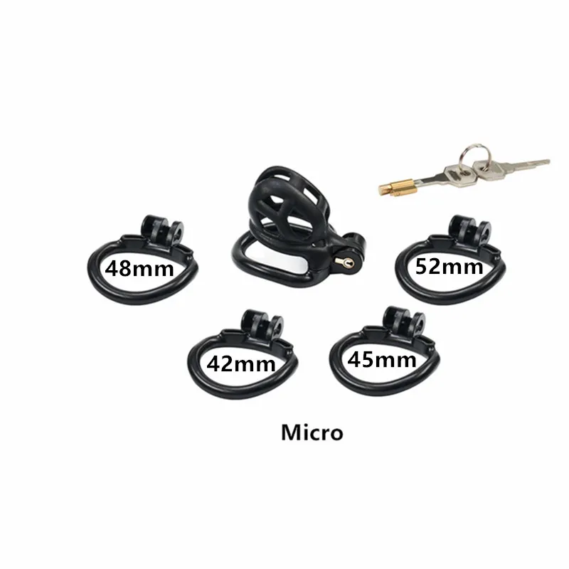 Penis Chastity Cage Chastity Lock Sex Toy Chastity Cage Accessory Resin Male Chastity Device Cobra Cock Cage With 4 Rings Lock