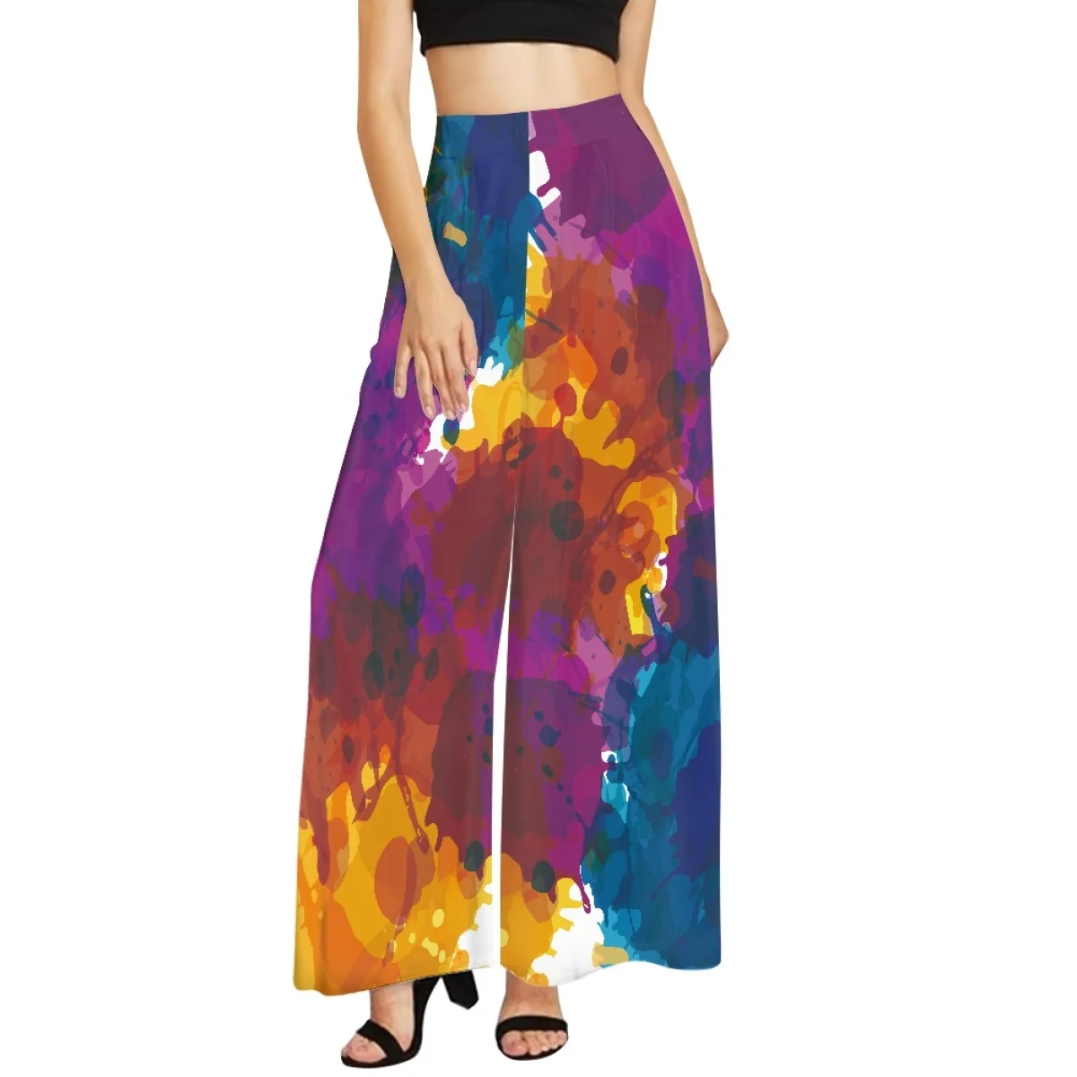 

Брюки Hycool-Tie Dye Art Hawaii Print для женщин, мягкие, повседневные, с широкими штанинами, больших размеров, миниатюрные, лето, 2022, XS-6XL