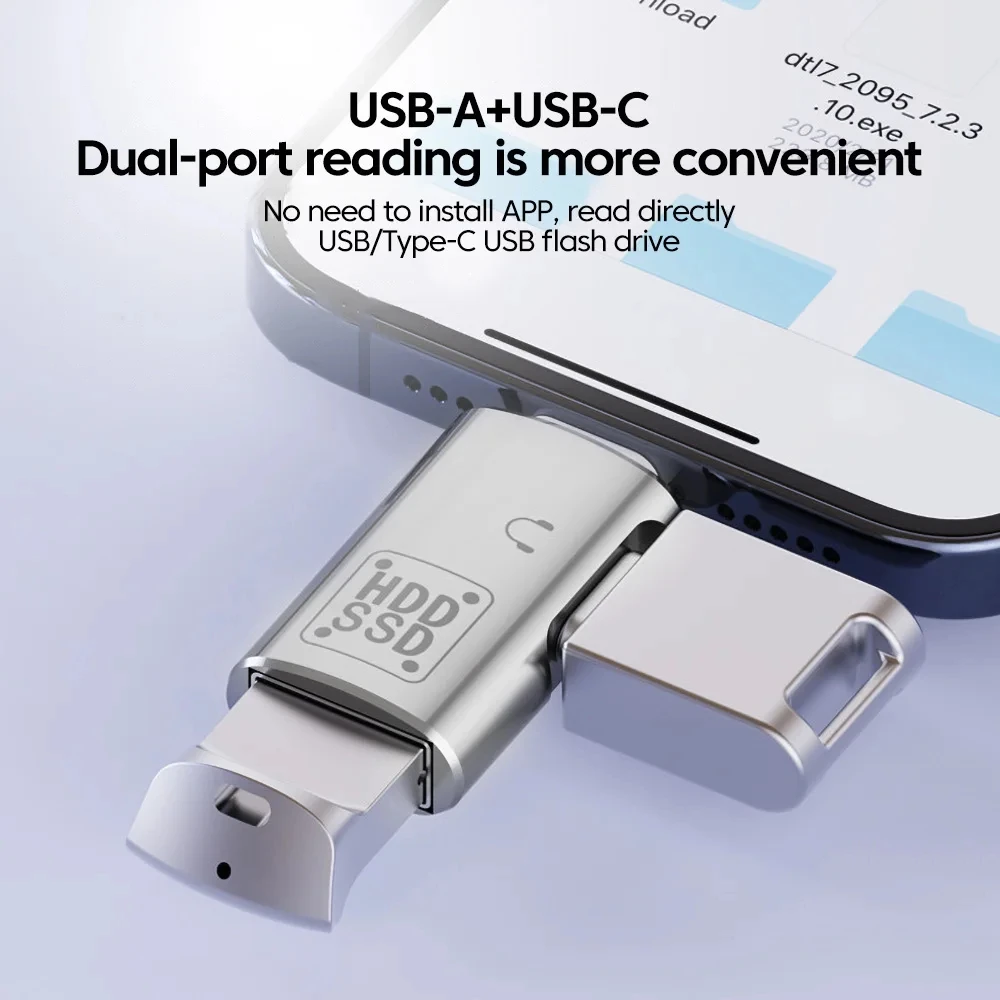 Universal USB-C OTG Adapter & Fast Charger with Audio and U Disk Reader Functions
