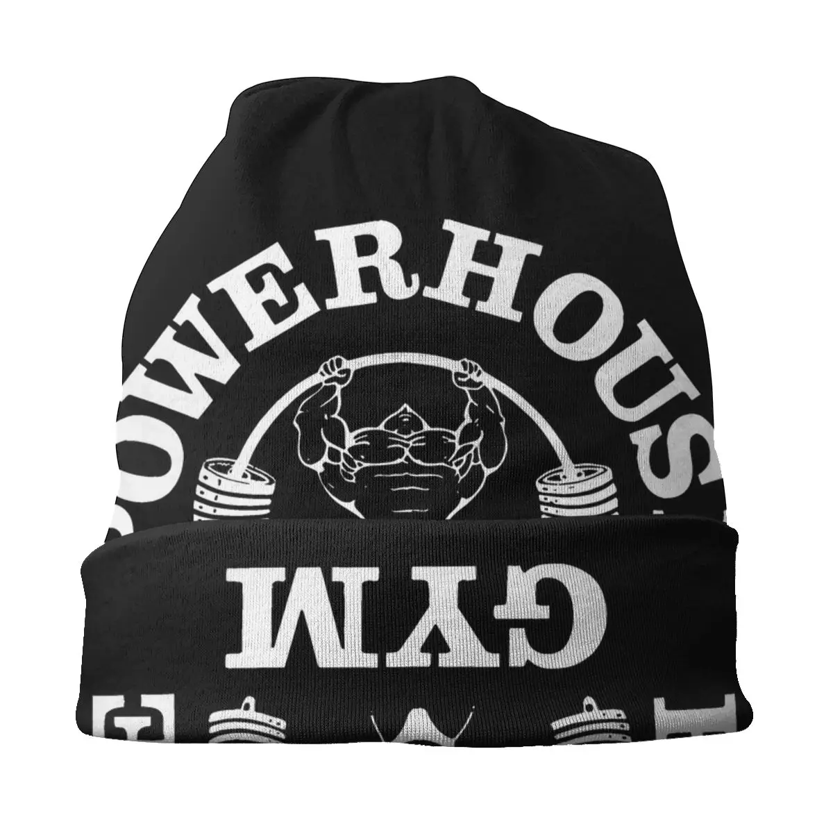 Powerhouse Gym Skullies Aesthetic Warm Hip-hop Street Punk Gothic Hats Streetwear