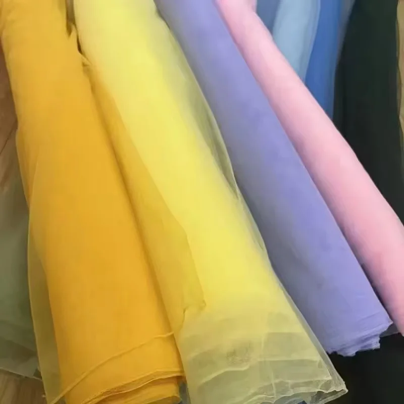 Elegant Yellow Soft Tulle Fabric for Weddings and Formal Events