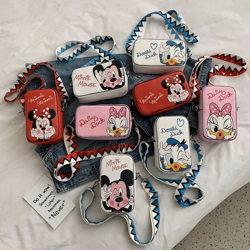 

Disney Mickey Mouse Donald Duck New Trend Crossbody Bag Children's Bag Girl Cute Cartoon Phone Bag Mini Portable Zero Wallet