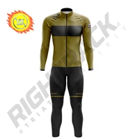 New RIGHTTRACK Winter Trisuit Thermal Fleece Long Sleeve Skinsuit Skiing Cycling Running Skating Triathlon Sports Apparel 2