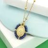 98502-7bd171.jpg Collier ras du cou pour femme avec pendentif Vierge Marie, chaîne en acier inoxydable couleur or, perles de rocaille, style bohème blanc, noir, rose