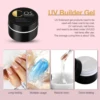 Coscelia Nail Art set with 15ML Clear UV Gel Nail Forms and White UV Gel Brush for Quick Building Nail Extension Manicure Tools 2