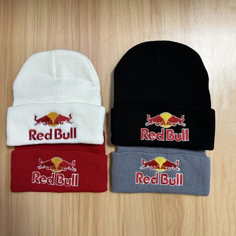 1PC autumn winter fashion trend Red Bull Beanie hat men and women