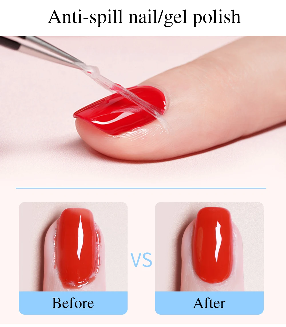 AWStorG 15ML Peel Off Latex Nail Polish Liquid Protect Anti-spill Fast Dry Odor-free Nail Edge Skin Care Protector For Nail Art