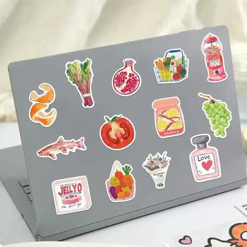 CORA 50 PCS 미적 PVC 스티커 노트북 수하물 스케이트 보드 사용자 정의를위한 이동식 데칼