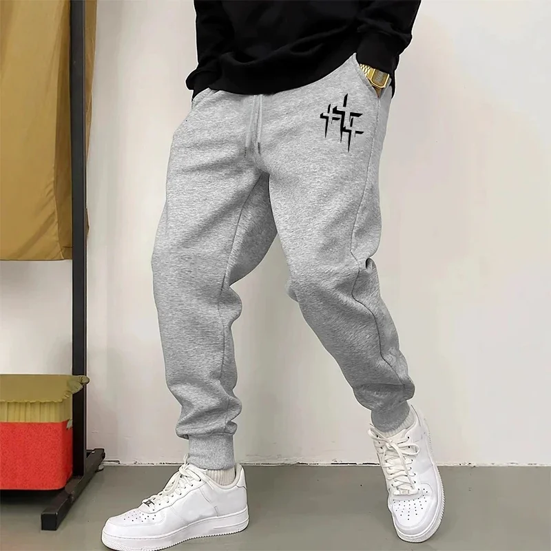2026 New in Men's Sweatpants Urban Casual Fashion Sport Pants All Season Home Outdoor Comfort Soft Trousers Cross Printed S-4XL