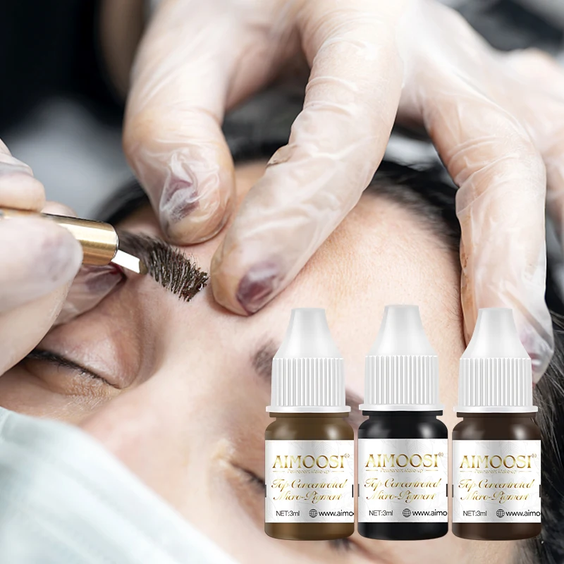 3ml Lip Permanent Makeup Pigments for Micropigmentation Professional Microblading Pigment for Eyebrow Semi-PMU Ink tattoo ink tattoo ink pigment
