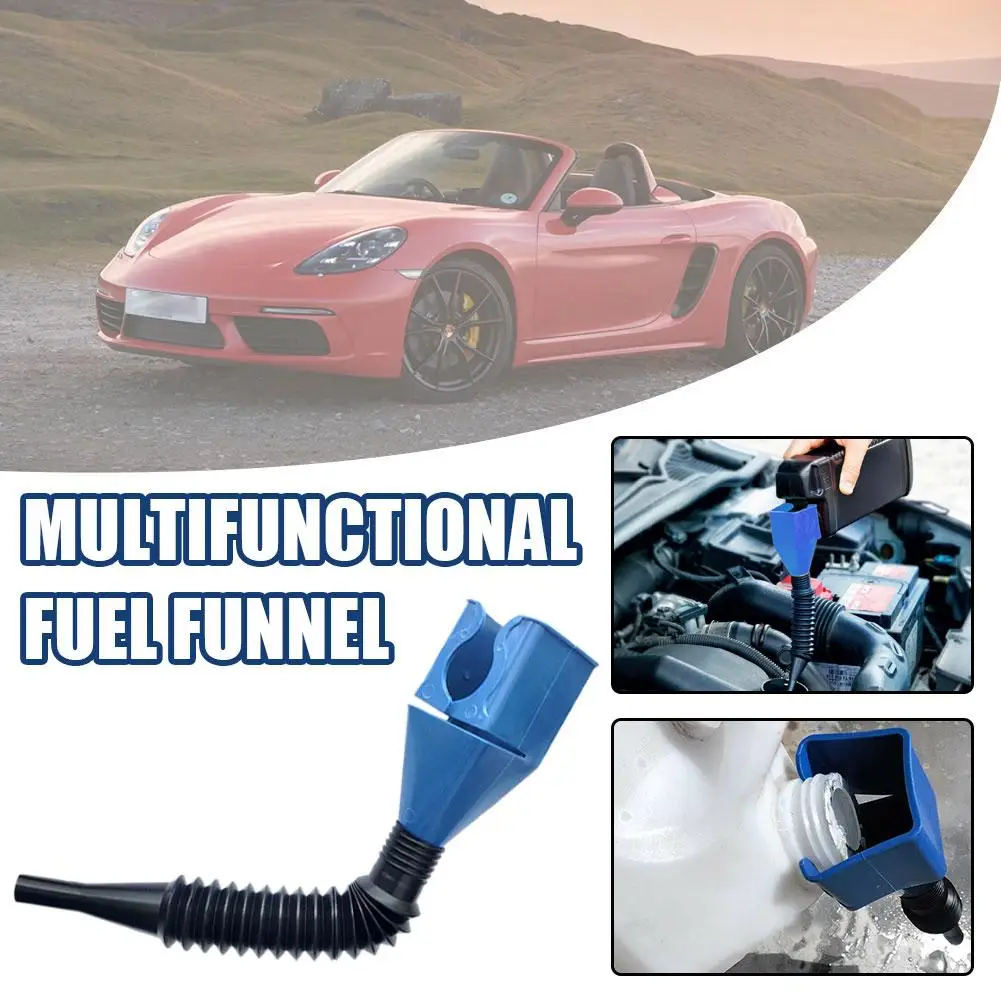

Folding Telescopic Hose Gasoline Refueling Funnel Square Bayonet Oil Fuel Hands-free Anti-splash Filling Tool For Car Motor G4A9