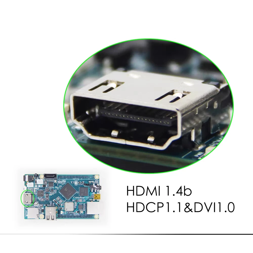 Cubieboard7 Actions SOC S700 ARM Cortex-A53 Quad-Core Mali450 MP4 GPU 2GB LPDDR3