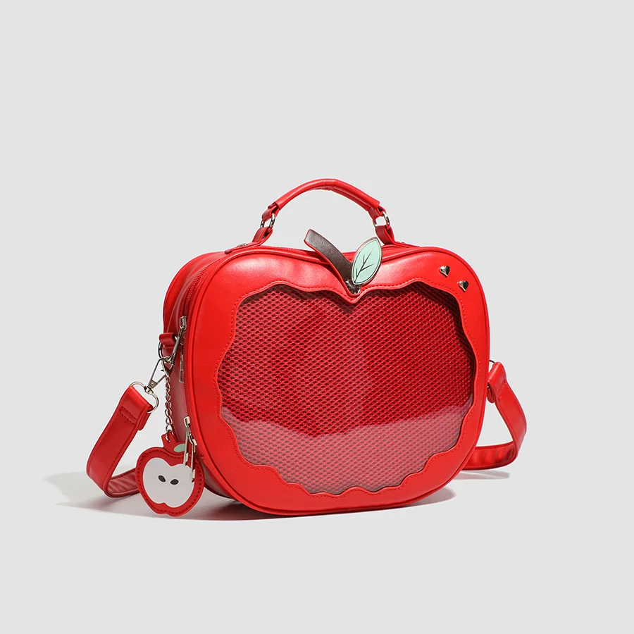 Apple-shaped Clear Backpack Y2k Harajuku Shoulder Bag Women Korean