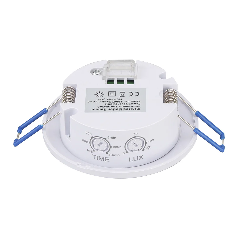 AC 220V-240V 조정 가능한 인간 적외선 센서 스위치 500-1200W 적외선 모션 센서 지능형 스위치 3-200LUX 6-8m ..