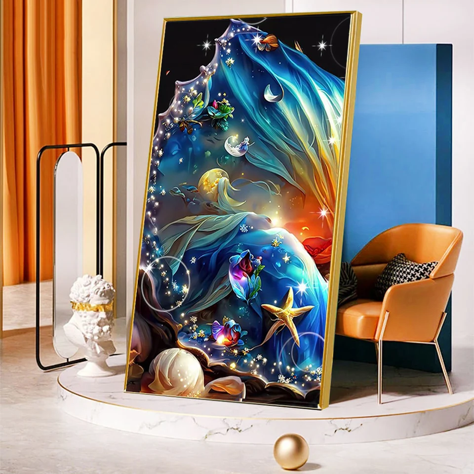 Fantasy Romantic Beach Shells Diamond Art Painting 5D Full Diamond Embroidery DIY Cross Stitch Large Mosaic Landscapes A154