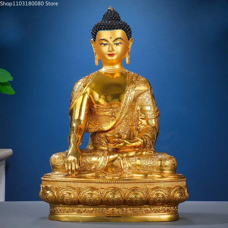 

30cm Copper brass gilding Sakyamuni gotama buddha statue Tibet buddhism tantric Amitabha