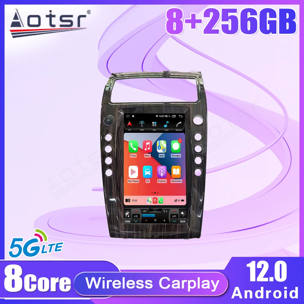

13.9 inch Android 11.0 Car Multimedia Radio Player Stereo For Maserati Quattroporte 2004 - 2012 GPS Navigation Carplay Head Unit