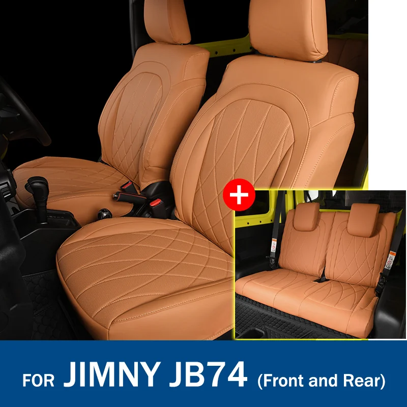Yourdou Sitzkissen Für Suzuki Jimny 2005-2011 - Braune Ledersitzauflage