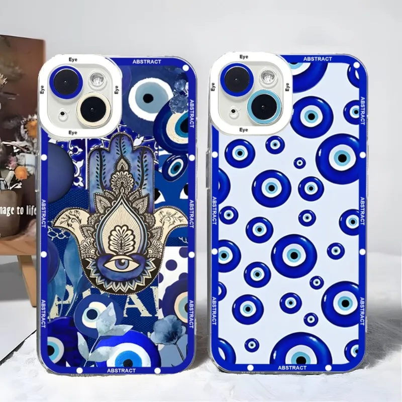 Custodia Per Telefono Artistica Con Forme Di Occhi Astratti Trasparente Per Xiaomi 13 Redmi 11 12 10 Pro Lite Pro Plus Poco X3Gt F3 Angel Eye Cover