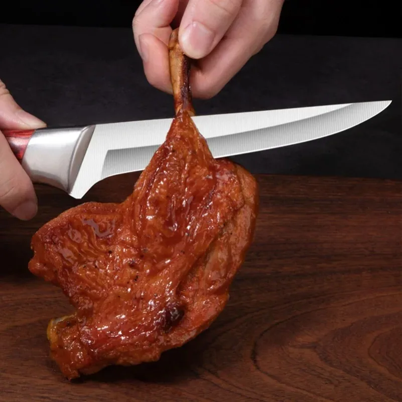 Boning Butcher Knife Chef Cleaver Utility Knife Slicing Chicken Meat Fish Fruit Steak Kitchen Knives Plastic Handle Tools