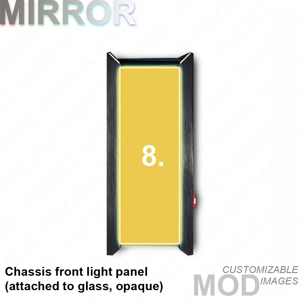 Painel de Espelho Rog Strix Helios Chassis Iluminação Faça Você Mesmo Computador Sudário Argb Asus Strix República dos Jogadores Mod Arco-íris Reflexão Gx601 - Imagem 2