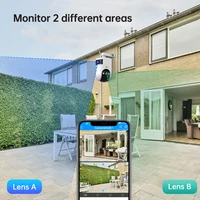 Jooan 4K HD WiFi caméra de Surveillance double objectif extérieur sécurité à domicile PTZ IP caméra suivi automatique CCTV Audio vidéo Surveillance 4