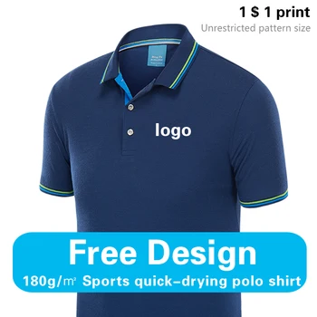 Estate a buon mercato manica corta logo personalizzazione azienda gruppo sport polo ad asciugatura rapida ricamo fai da te stampa evento