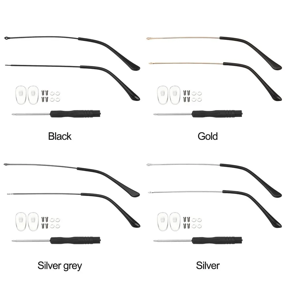 Glasses Metal Replacement Leg Temple Arm Eyewear Accessories Anti-Slip Glasses Frame Repair Universal 1 Pair