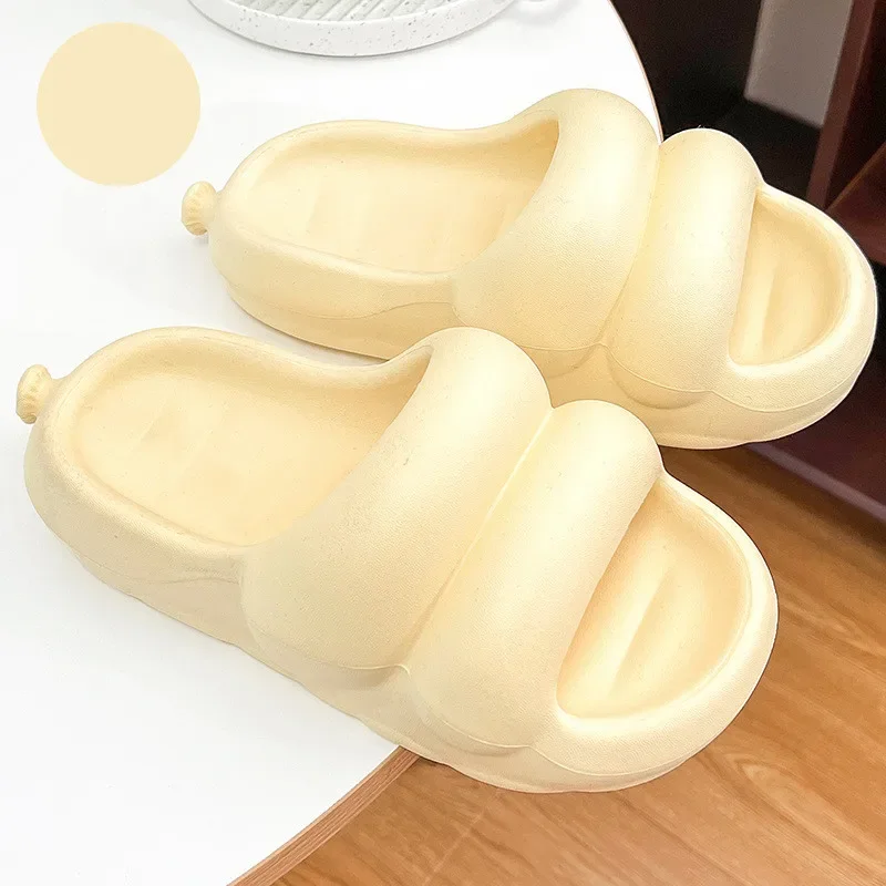 New Summer Bathroom Slippers Platform Sandals Women Soft EVA Beach Shoes Men Slides Indoor Mute Household Flip Flops