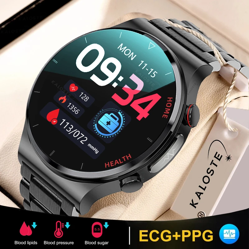 2022 New Ecg+ppg Smart Watch Men Laser Health Watch Heart Rate Blood