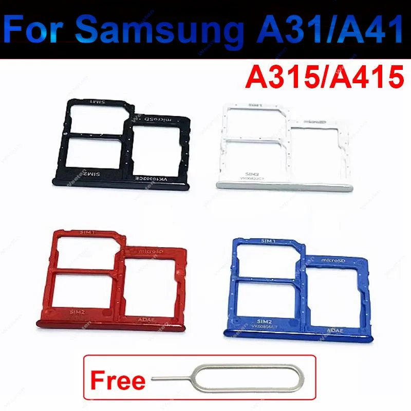 

Sim Card Tray For Samsung A31 A41 Micro SIM Card SD Reader Socket Holder Adapter Parts A31 A315 A315F A315G A315N/A41 A415 A415F