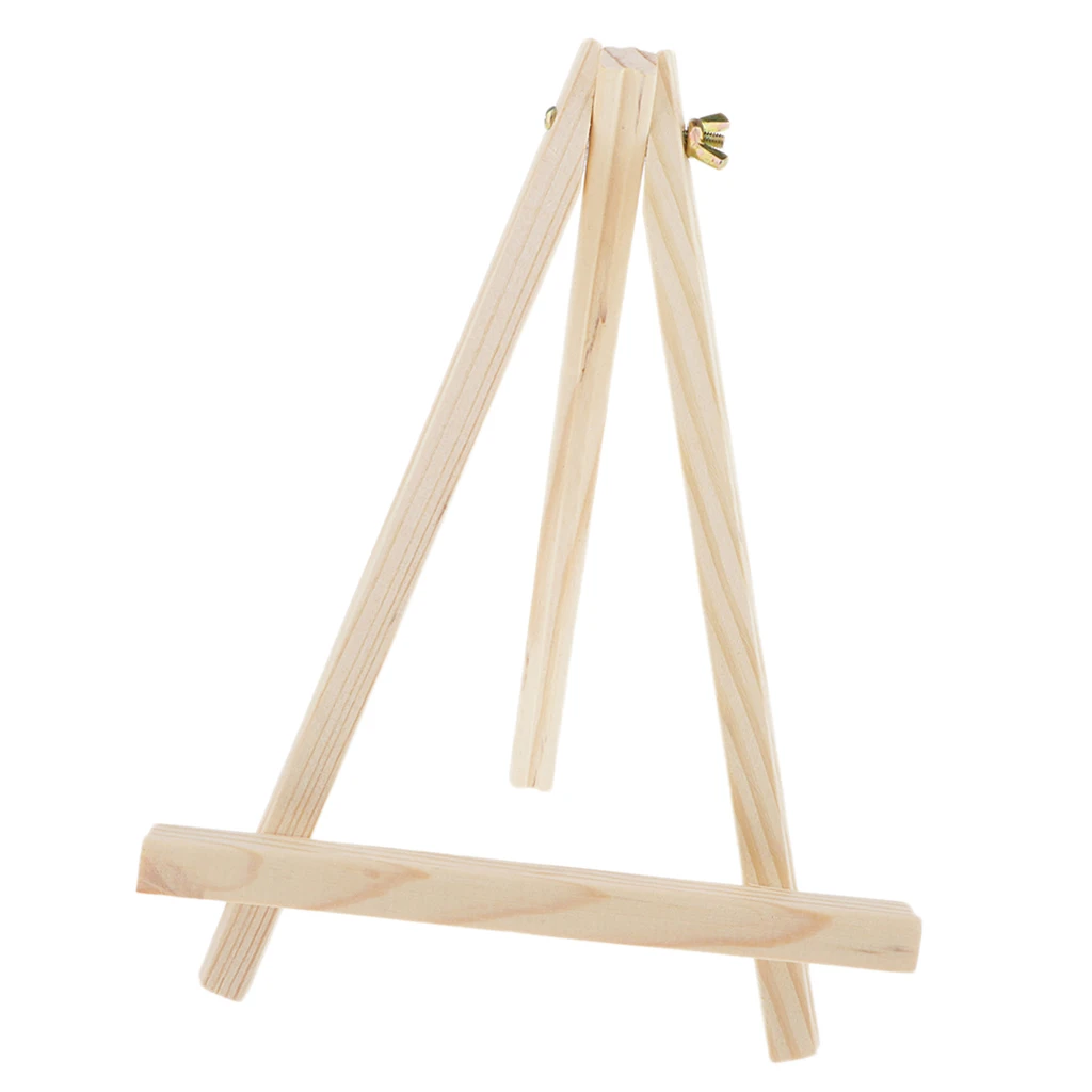 Portable 9.5" Wood Tripod Tabletop Display Easel Painting, Sketching, Displaying Photos, Decorative and