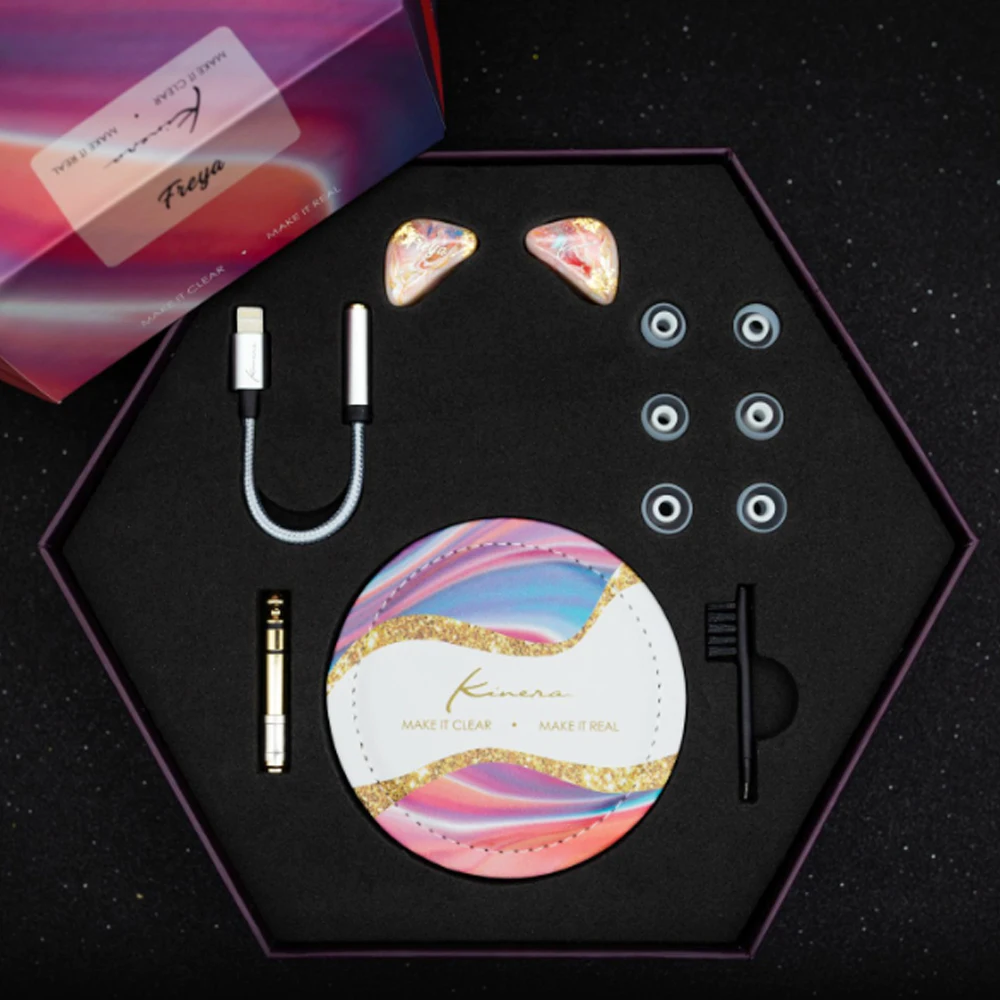 KINERA Freya 3BA+1DD Hybrid 4 Driver Unit HIFI In Ear Monitor Earbud With 2Pin Cable Earphone IEM Hand-painted Shell Headset
