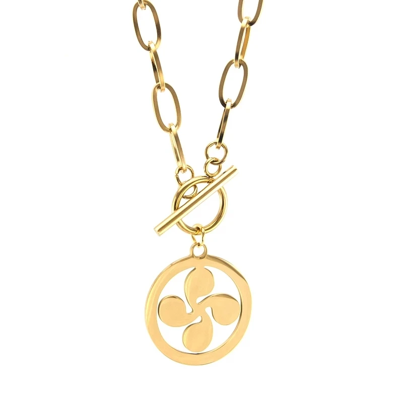 Женское Ожерелье из нержавеющей стали, золотистого цвета