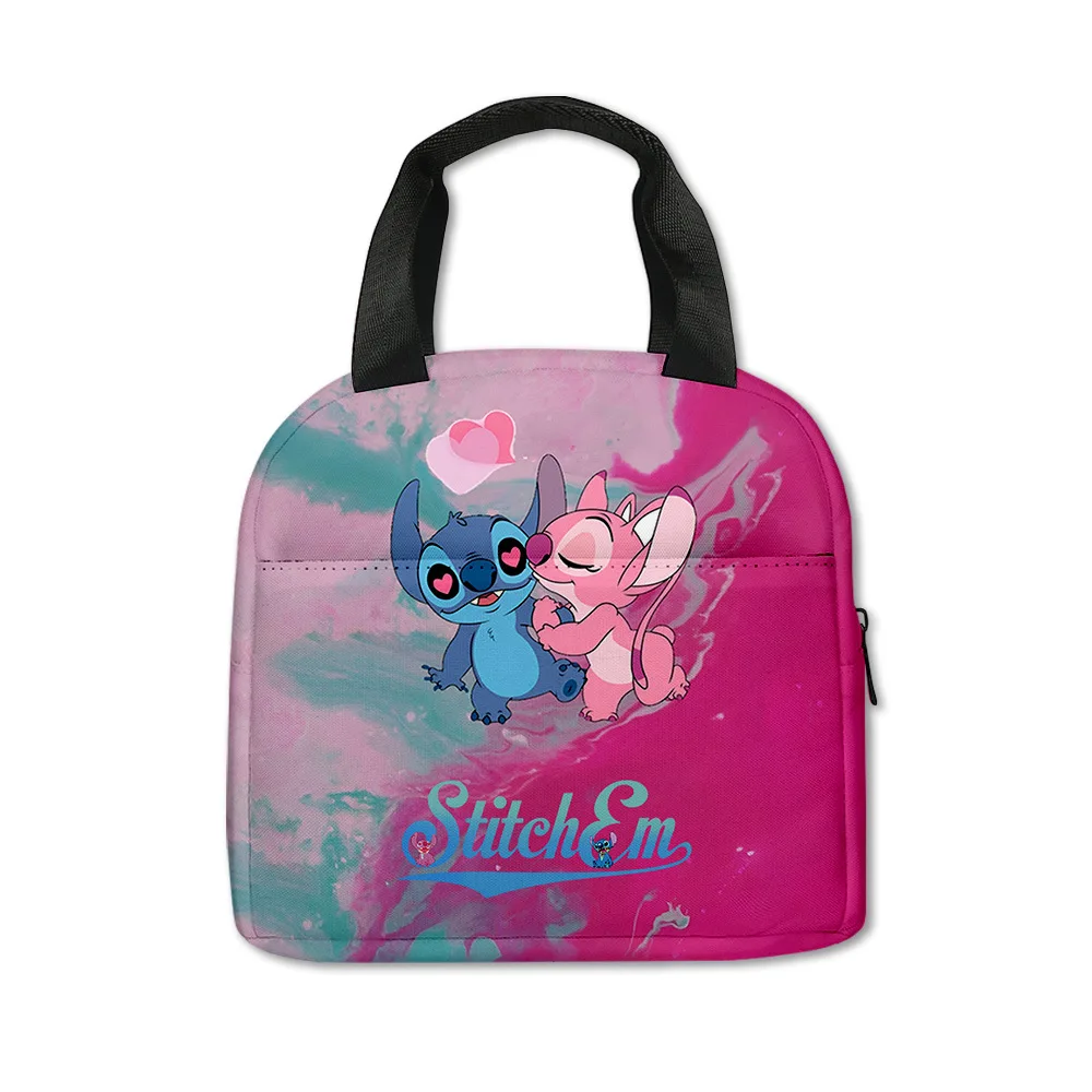 

MINISO Disney3D New Product Stitch Picnic Bag Elementary School Student Portable Ice Bag Children’s Lunch Bag Best Gift Zipper