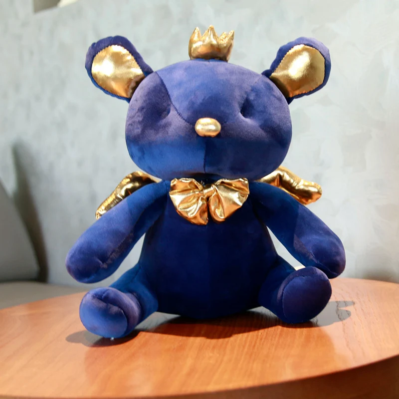 thumbnail image 1 of Oso de peluche con corona para niñas, muñeco de peluche suave de conejo, regalo romántico para amantes, decoración del hogar, regalos para el Día de San Valentín, 1 of 5