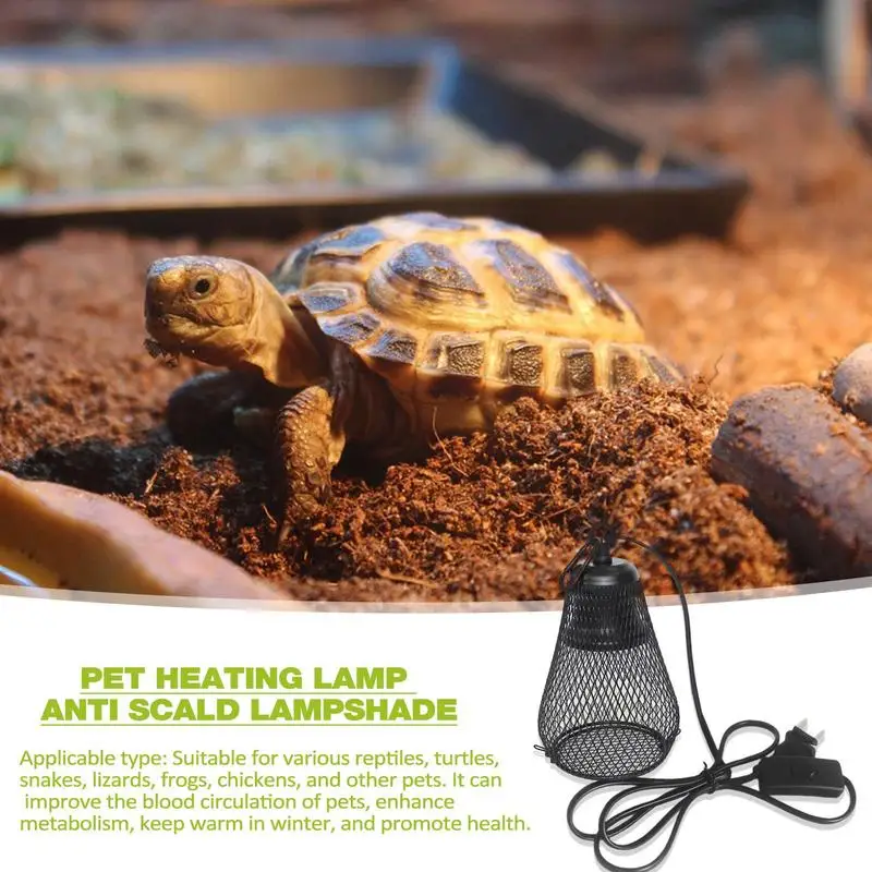 Reptile Anti-Scald Lamp Covers Heating Lamp Lampshade Ceramic Light Bulb Enclosure Safe And Durable Heating Lampshade for reptile heat lamp