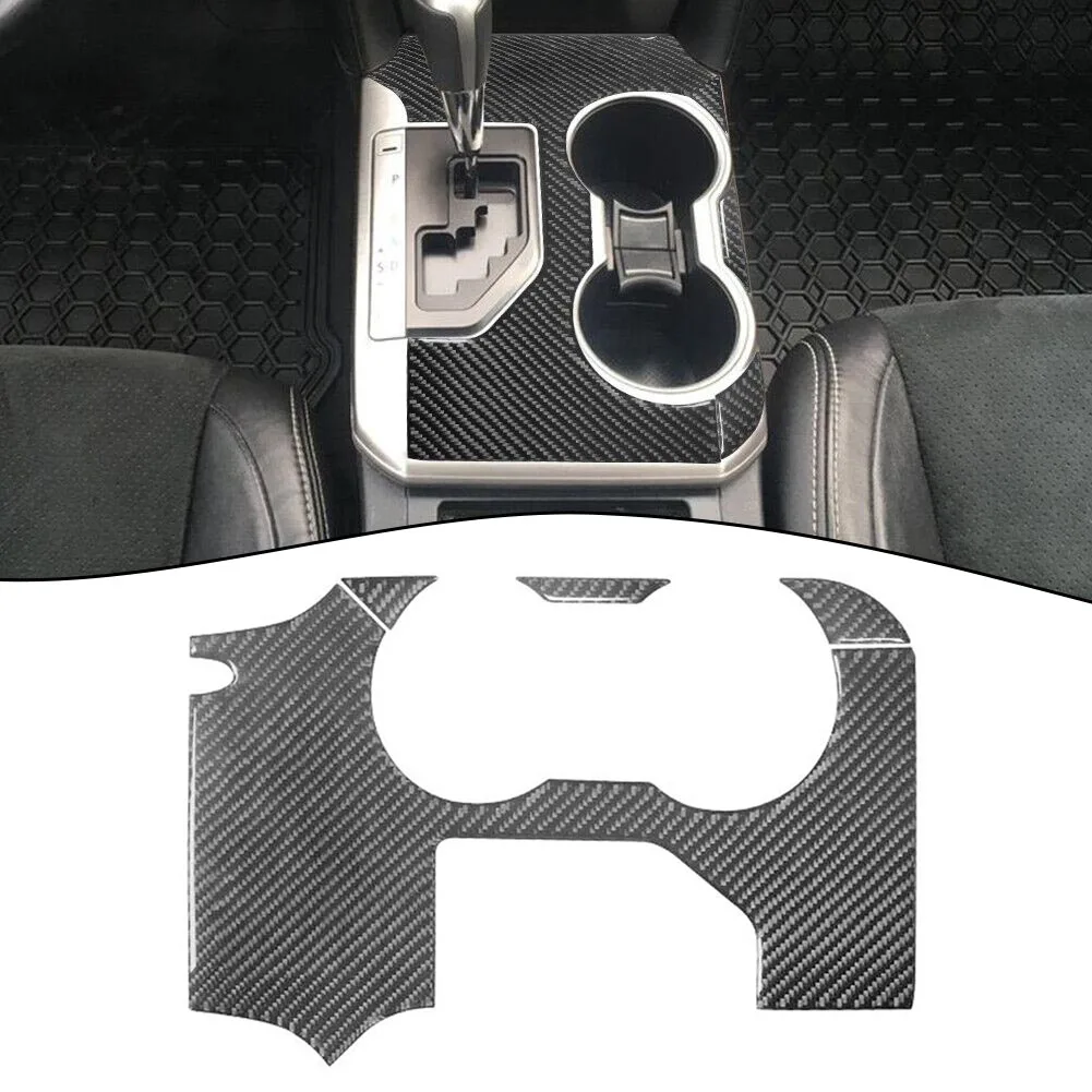 

Carbon Fiber Gear Shift Panel Decorative Cover Trim For Toyota For Camry 2012-2014 Black Accessories For Vehicles